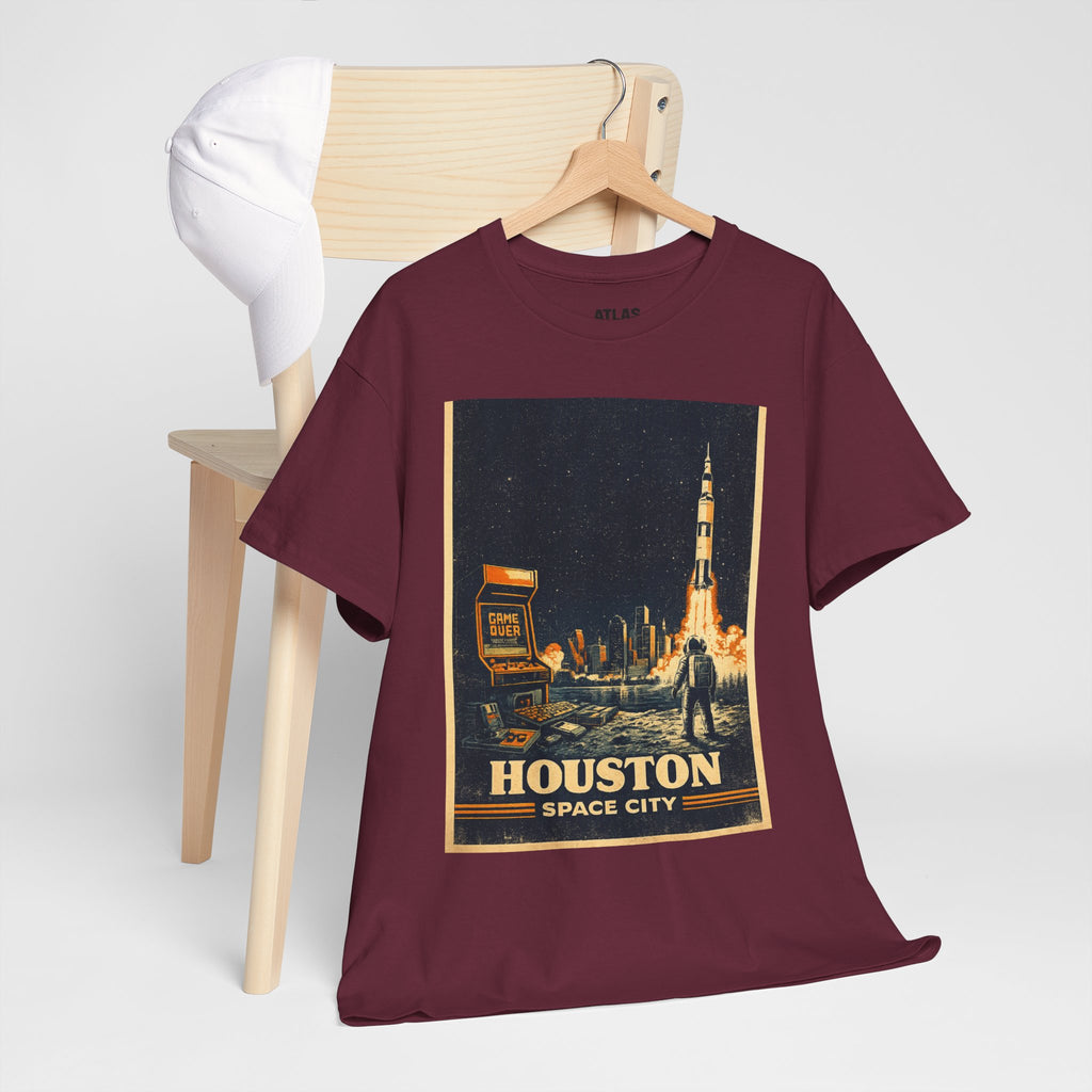 Houston Space City Rocket Launch Vintage T-Shirt