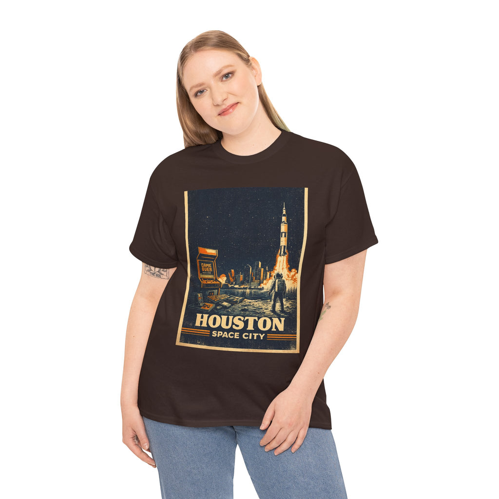 Houston Space City Rocket Launch Vintage T-Shirt