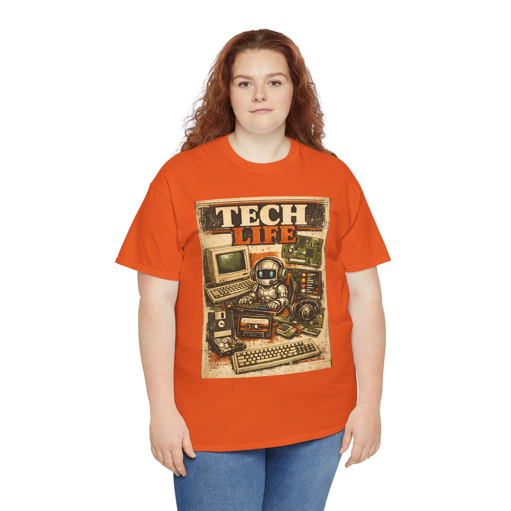 Tech Life T-Shirt — Retro Computer & Gadget Graphic Tee for Geeks