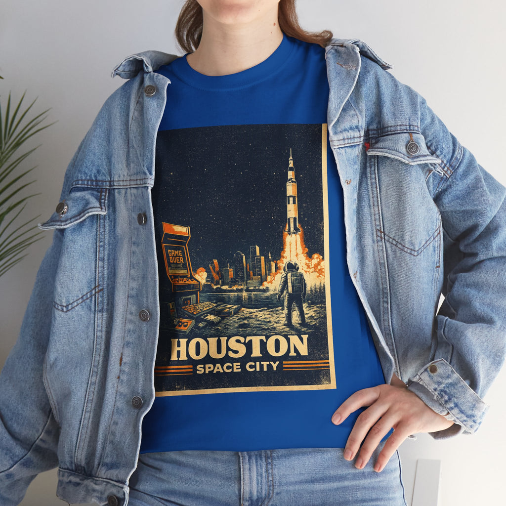 Houston Space City Rocket Launch Vintage T-Shirt