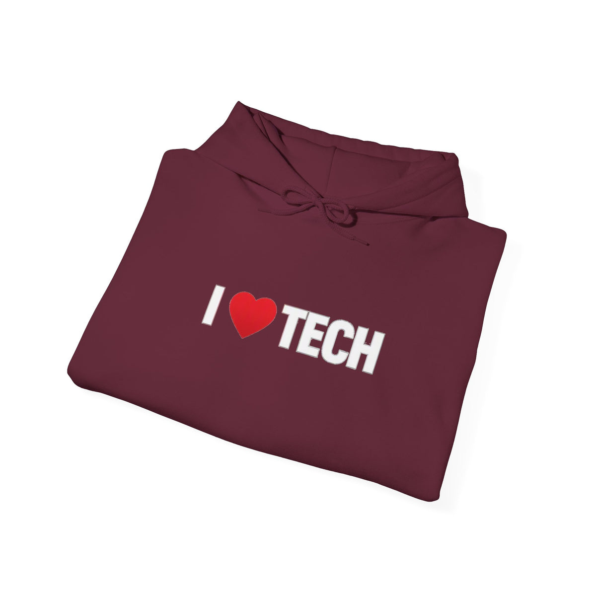 I  Tech Hoodie — "I Love Tech" Graphic Pullover for Tech Lovers