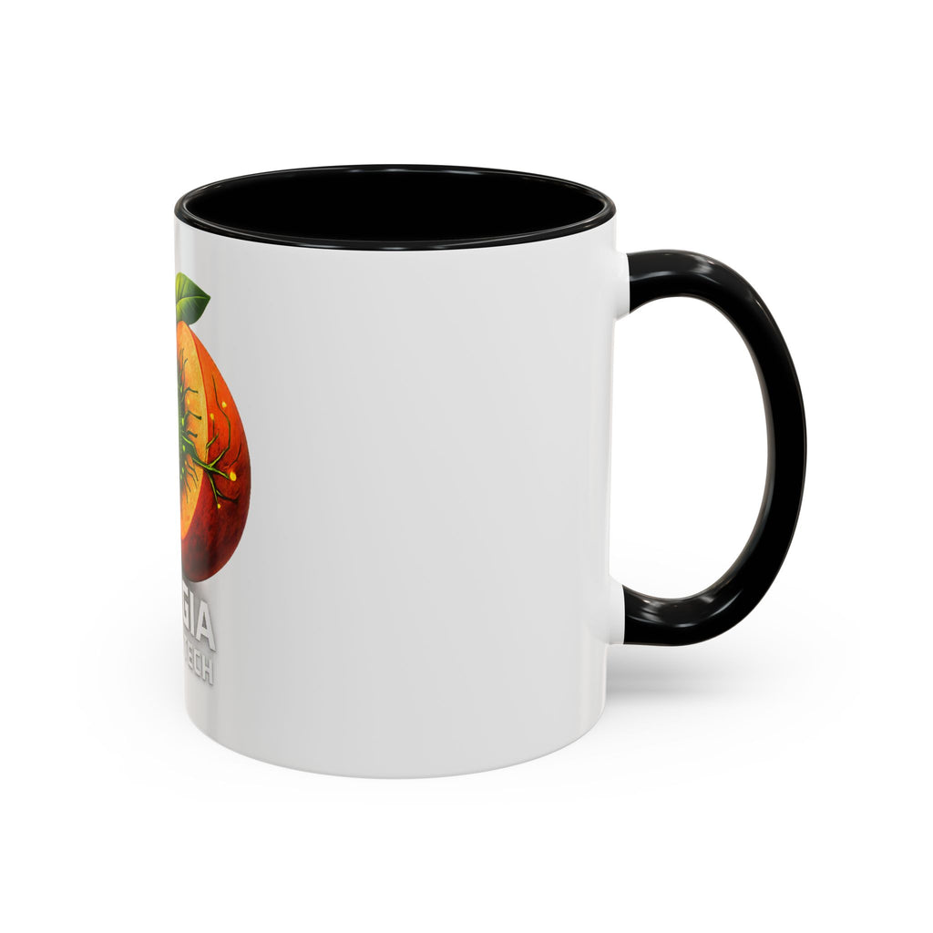 Accent Mug — "Georgia Runs on Tech" Peach Tech Coffee Mug (11/15oz)