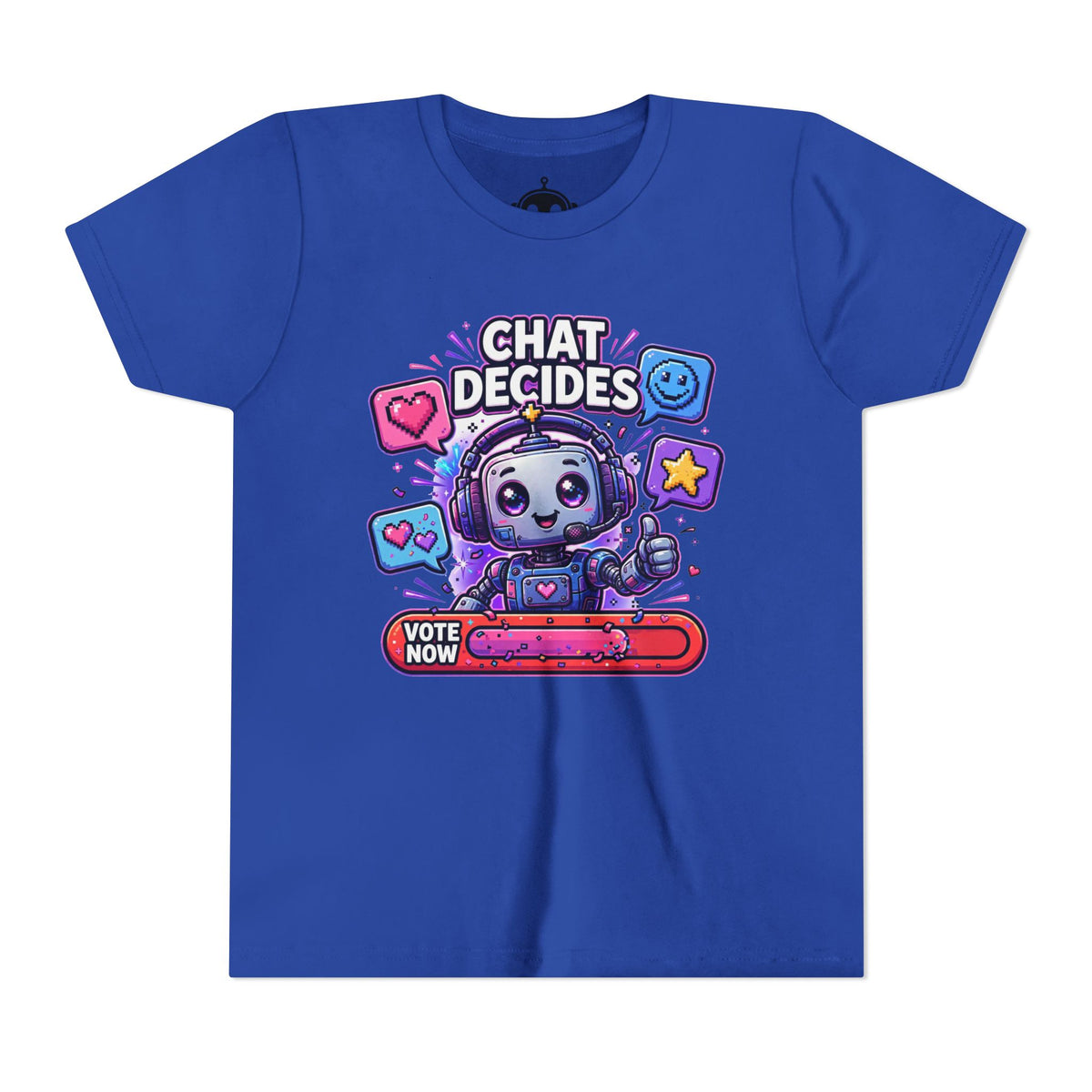 Youth “Chat Decides” AI Gamer Voting Short Sleeve Tee