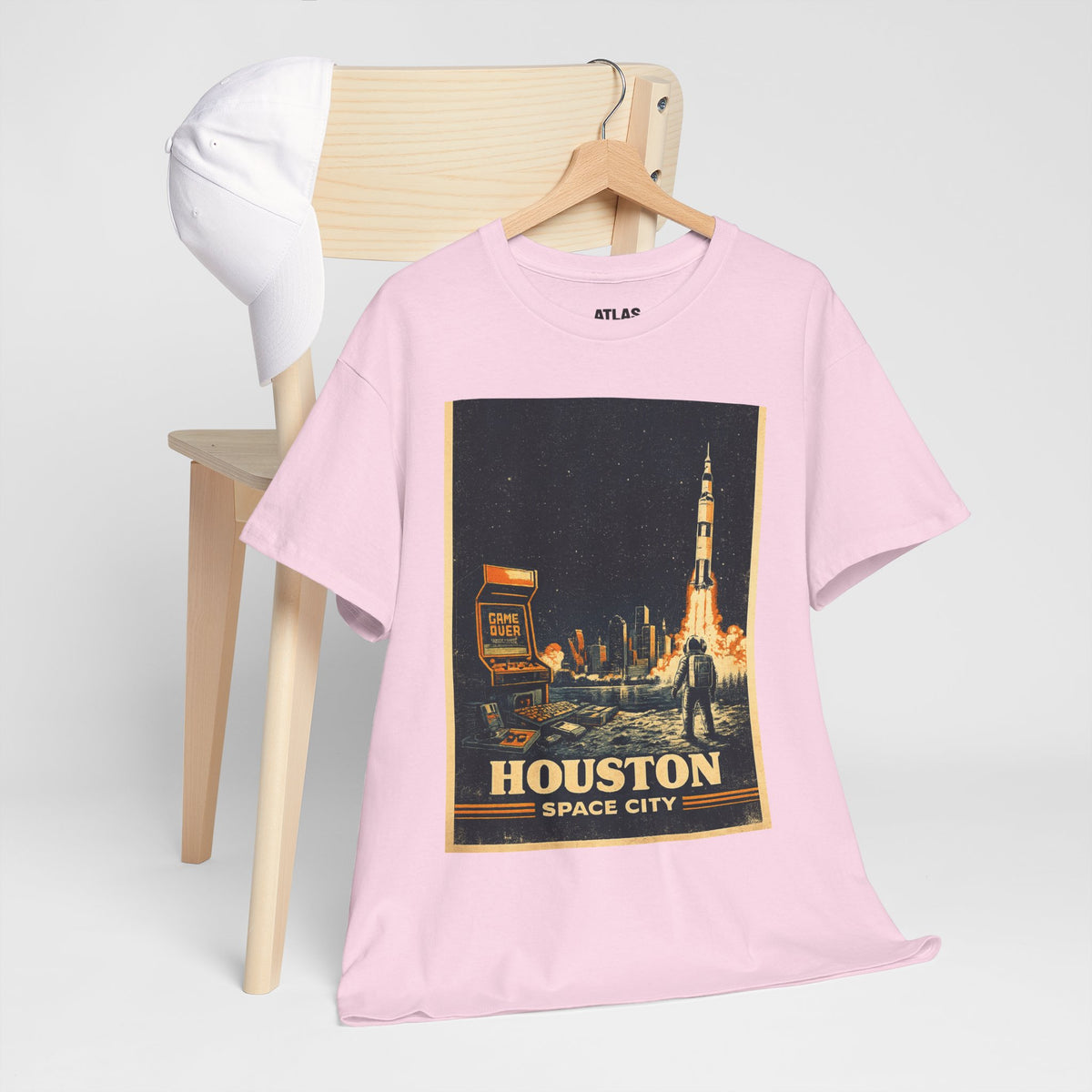 Houston Space City Rocket Launch Vintage T-Shirt