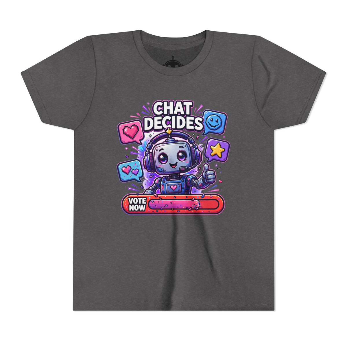 Youth “Chat Decides” AI Gamer Voting Short Sleeve Tee