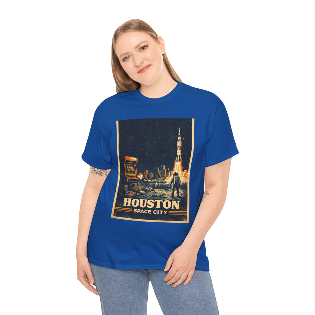 Houston Space City Rocket Launch Vintage T-Shirt