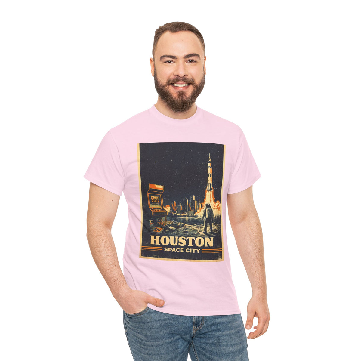 Houston Space City Rocket Launch Vintage T-Shirt