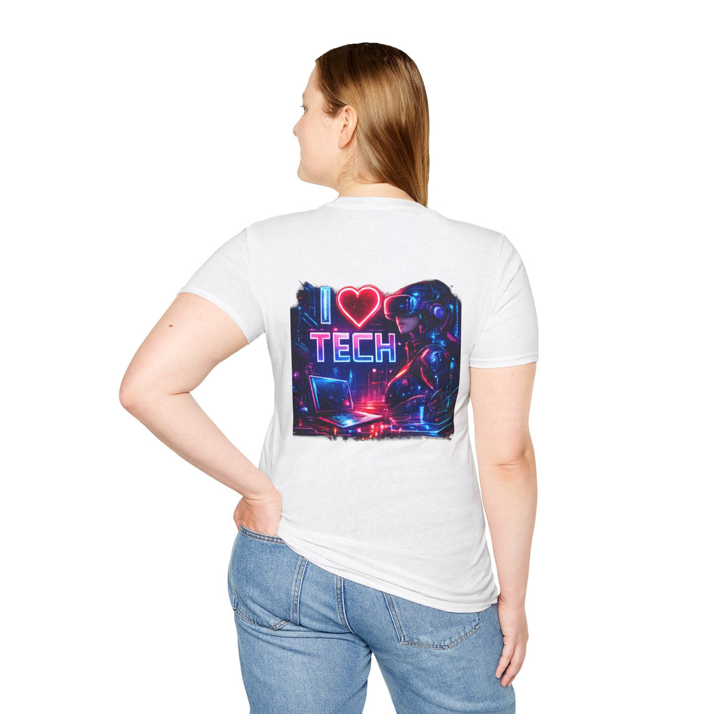 I Heart Tech T-Shirt — Retro Cyberpunk Techie Tee