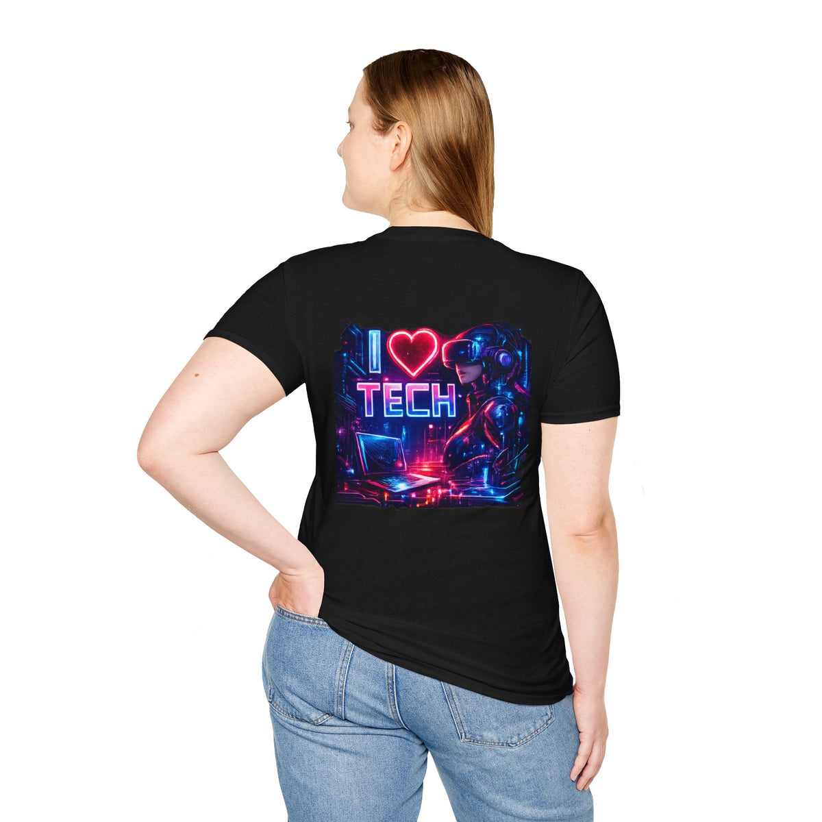 I Heart Tech T-Shirt — Retro Cyberpunk Techie Tee