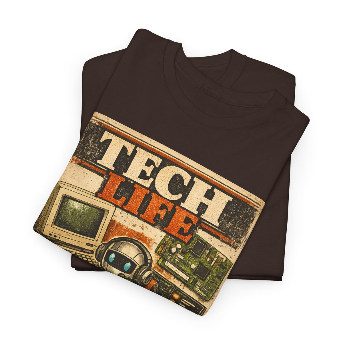 Tech Life T-Shirt — Retro Computer & Gadget Graphic Tee for Geeks