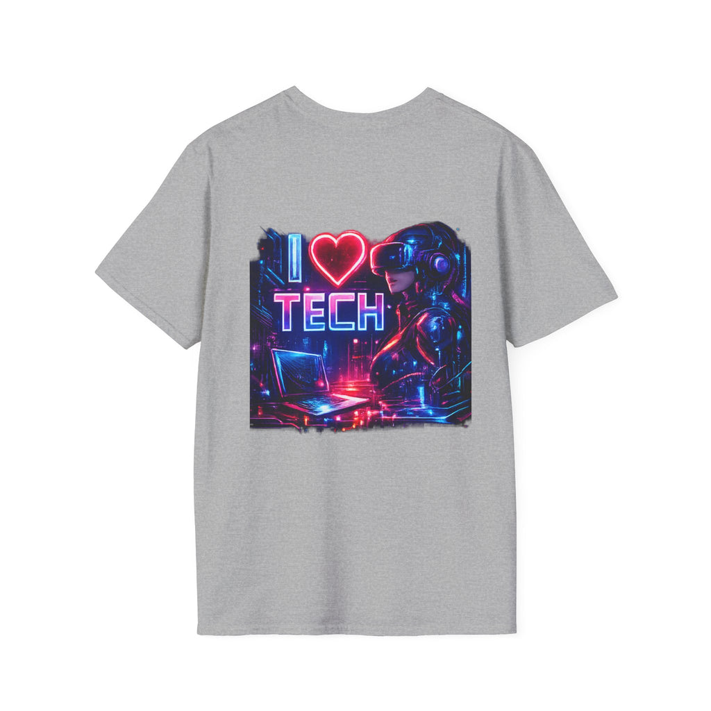 I Heart Tech T-Shirt — Retro Cyberpunk Techie Tee