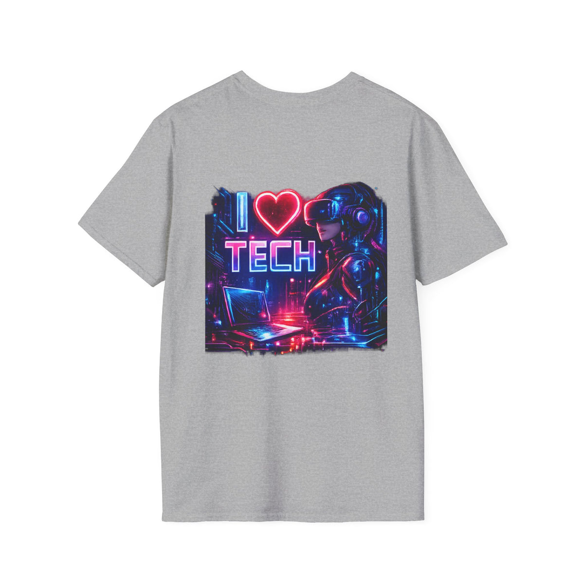 I Heart Tech T-Shirt — Retro Cyberpunk Techie Tee