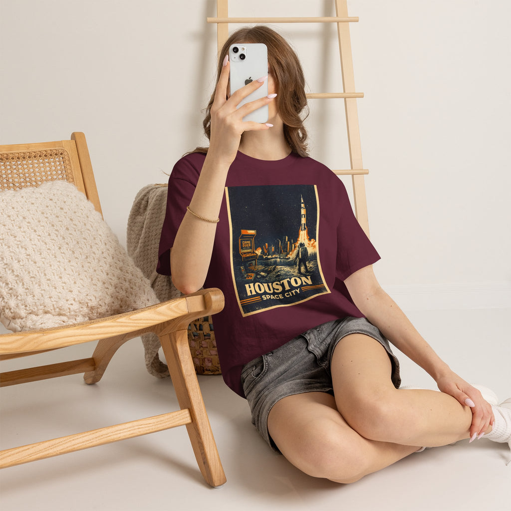 Houston Space City Rocket Launch Vintage T-Shirt