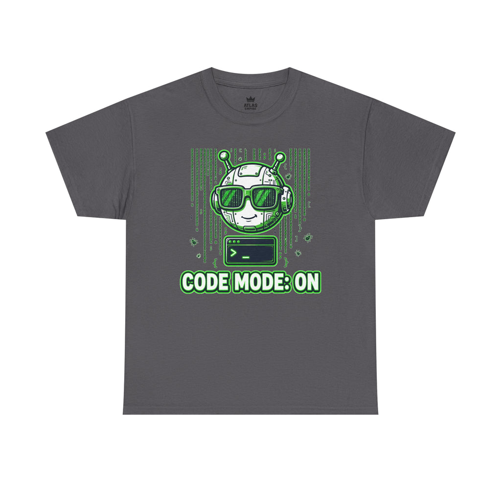 Code Mode On T-Shirt — Funny Programmer Alien Graphic Tee for Developers