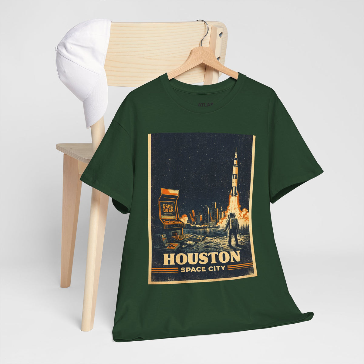 Houston Space City Rocket Launch Vintage T-Shirt
