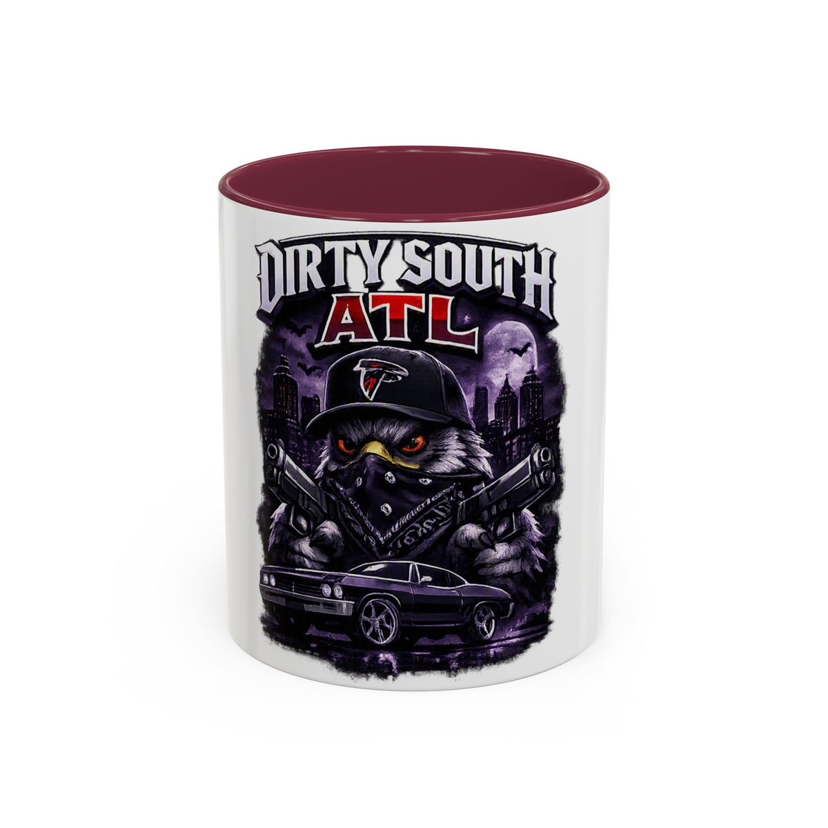 ATL Dirty South Coffee Mug — Falcons Hat, Urban Streetcar Design (11oz & 15oz)