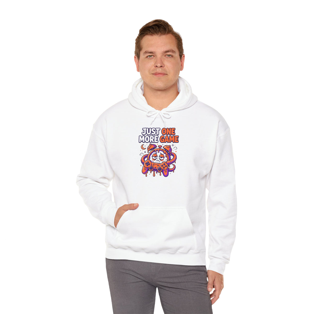 Just One More Game Gamer Hoodie – Cute Octopus Controller Gaming Sweatshirt