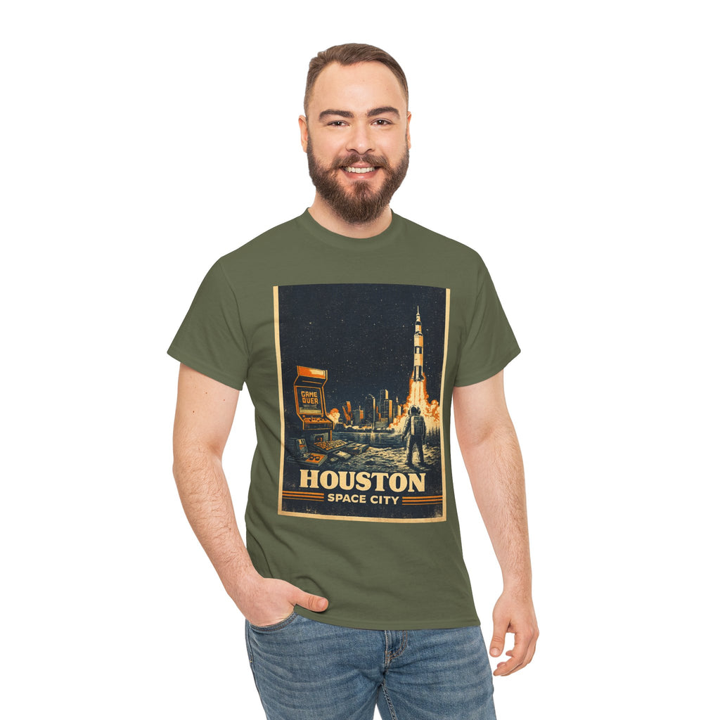 Houston Space City Rocket Launch Vintage T-Shirt