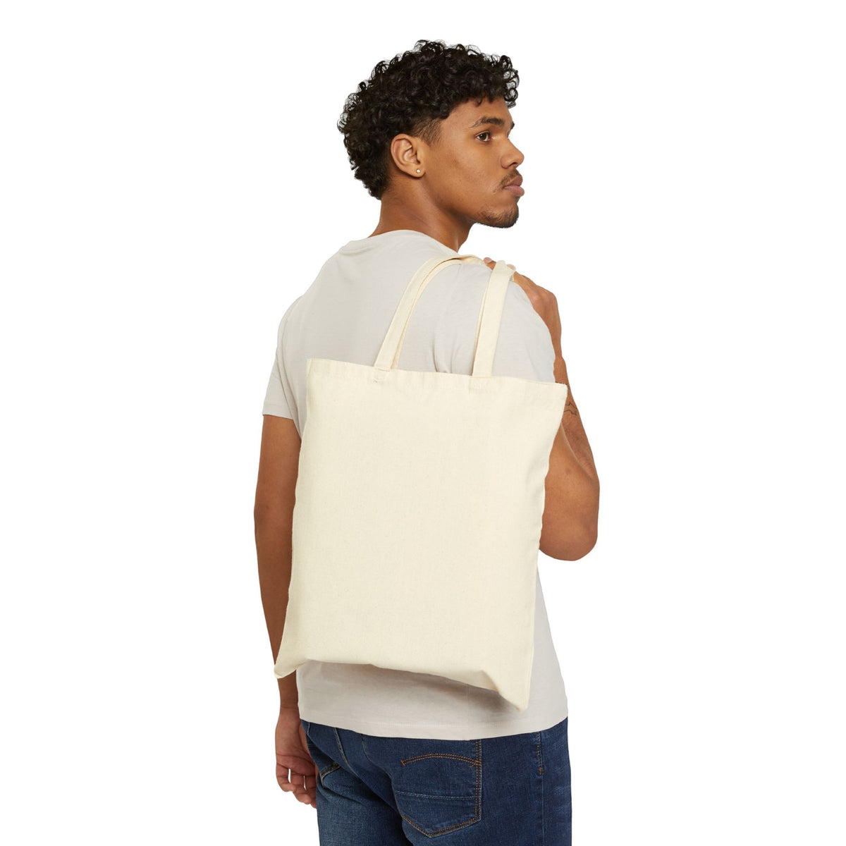 Atlanta To The Moon Canvas Tote Bag — Astronaut Space Patch Graphic