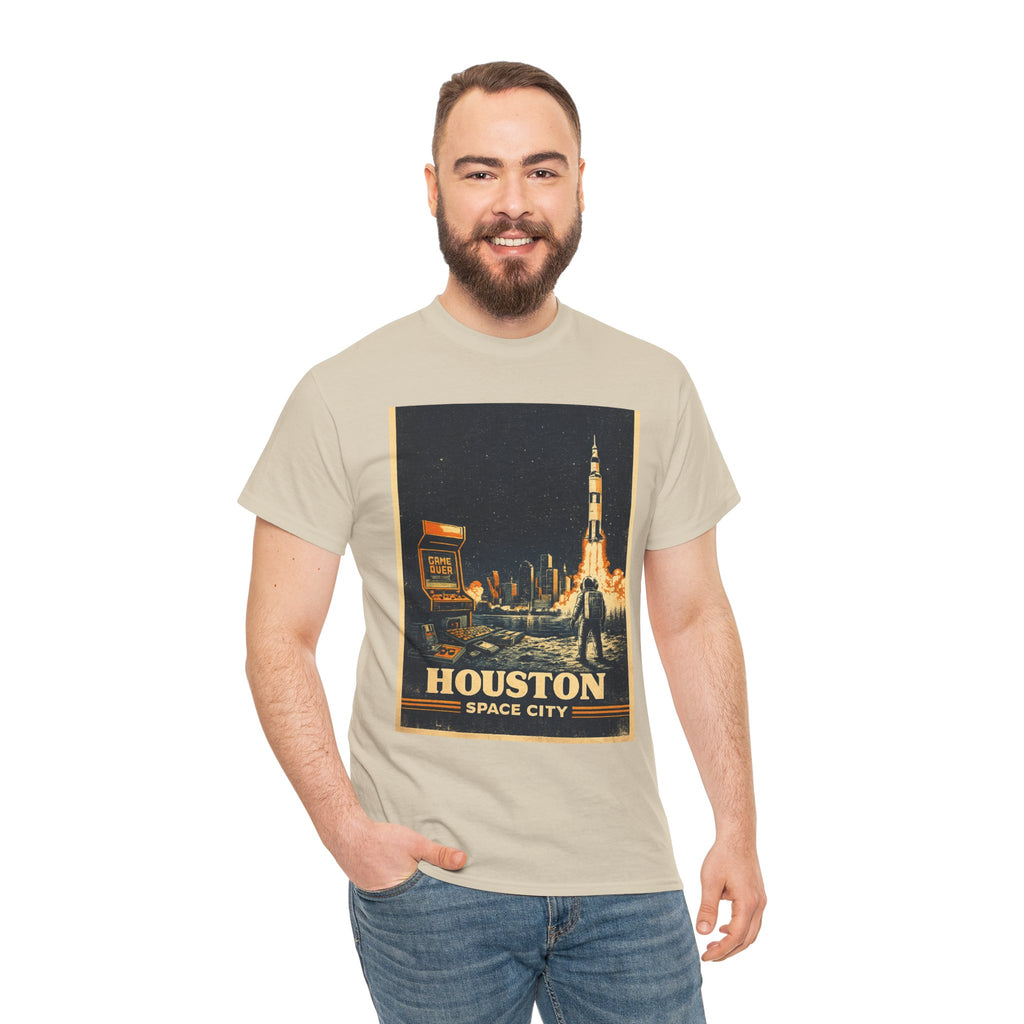 Houston Space City Rocket Launch Vintage T-Shirt
