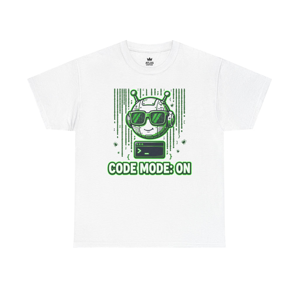 Code Mode On T-Shirt — Funny Programmer Alien Graphic Tee for Developers