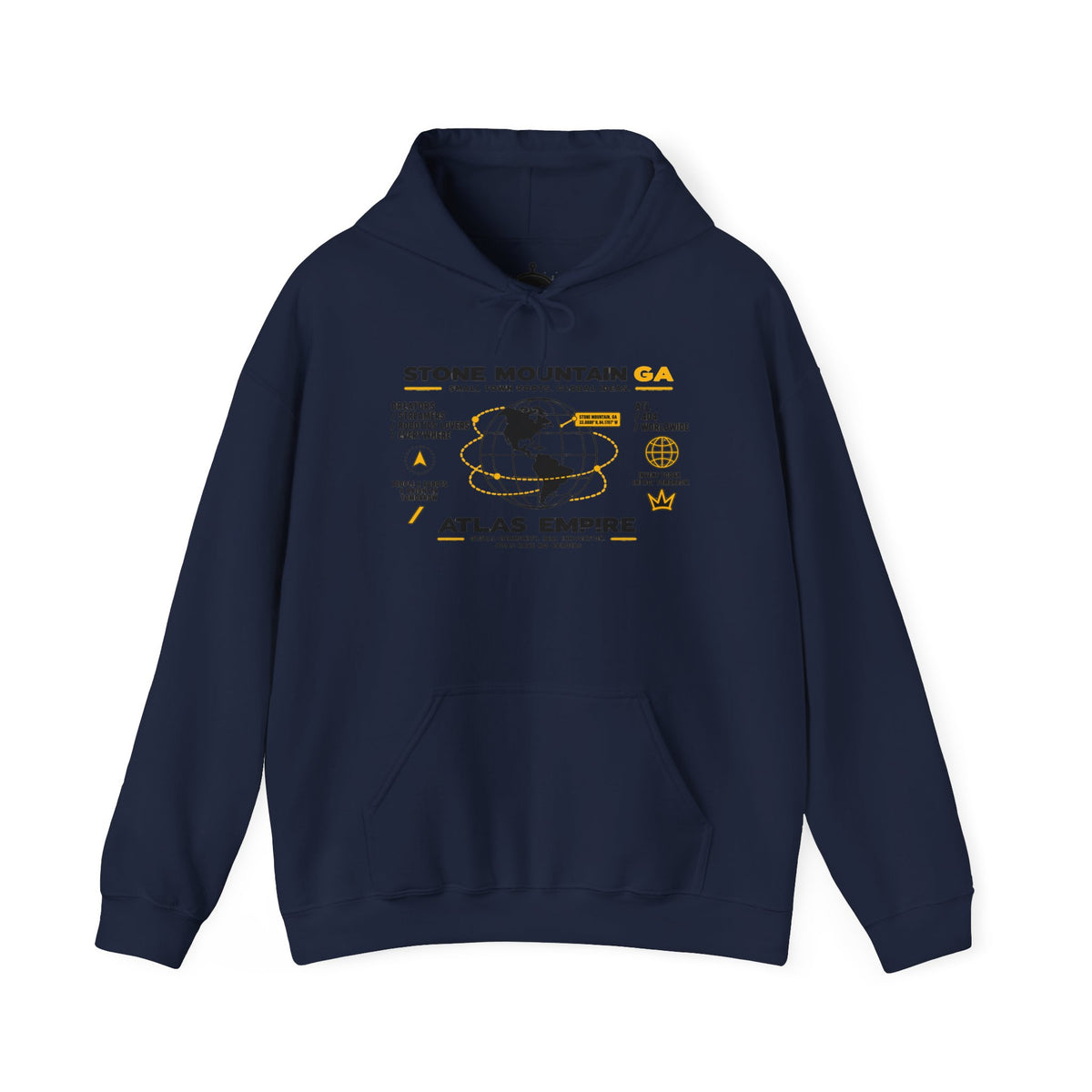 Stone Mountain GA Atlas Empire Travel Hoodie
