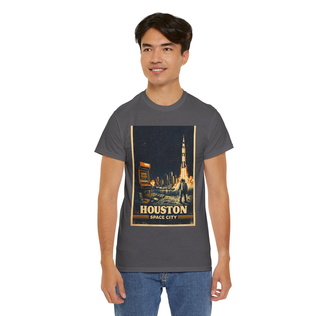 Houston Space City Rocket Launch Vintage T-Shirt