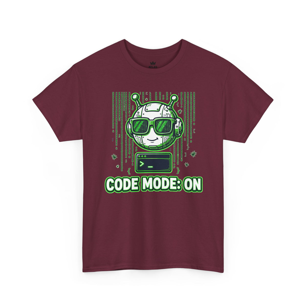 Code Mode On T-Shirt — Funny Programmer Alien Graphic Tee for Developers