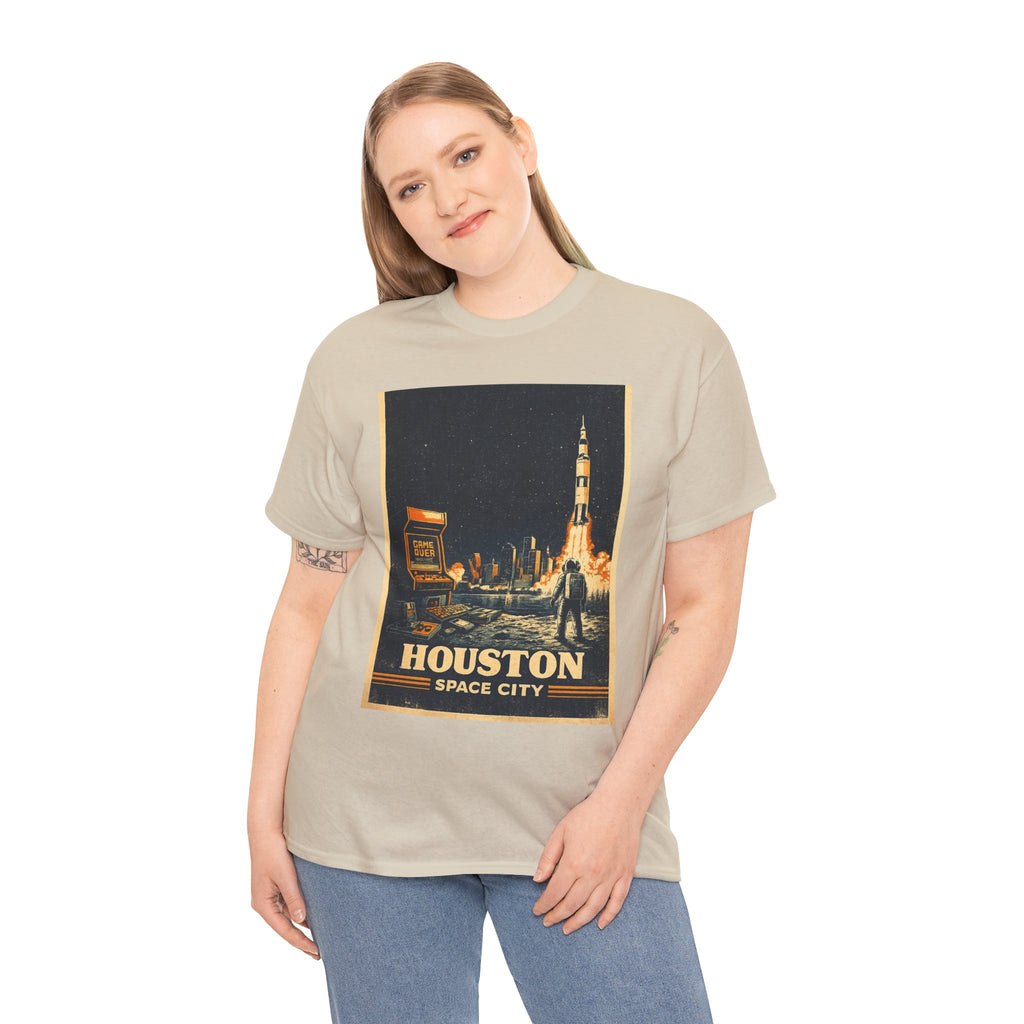 Houston Space City Rocket Launch Vintage T-Shirt