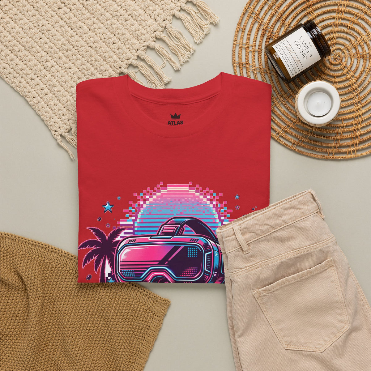 Retro-Future Graphic Tee — Neon Car Vaporwave T-Shirt