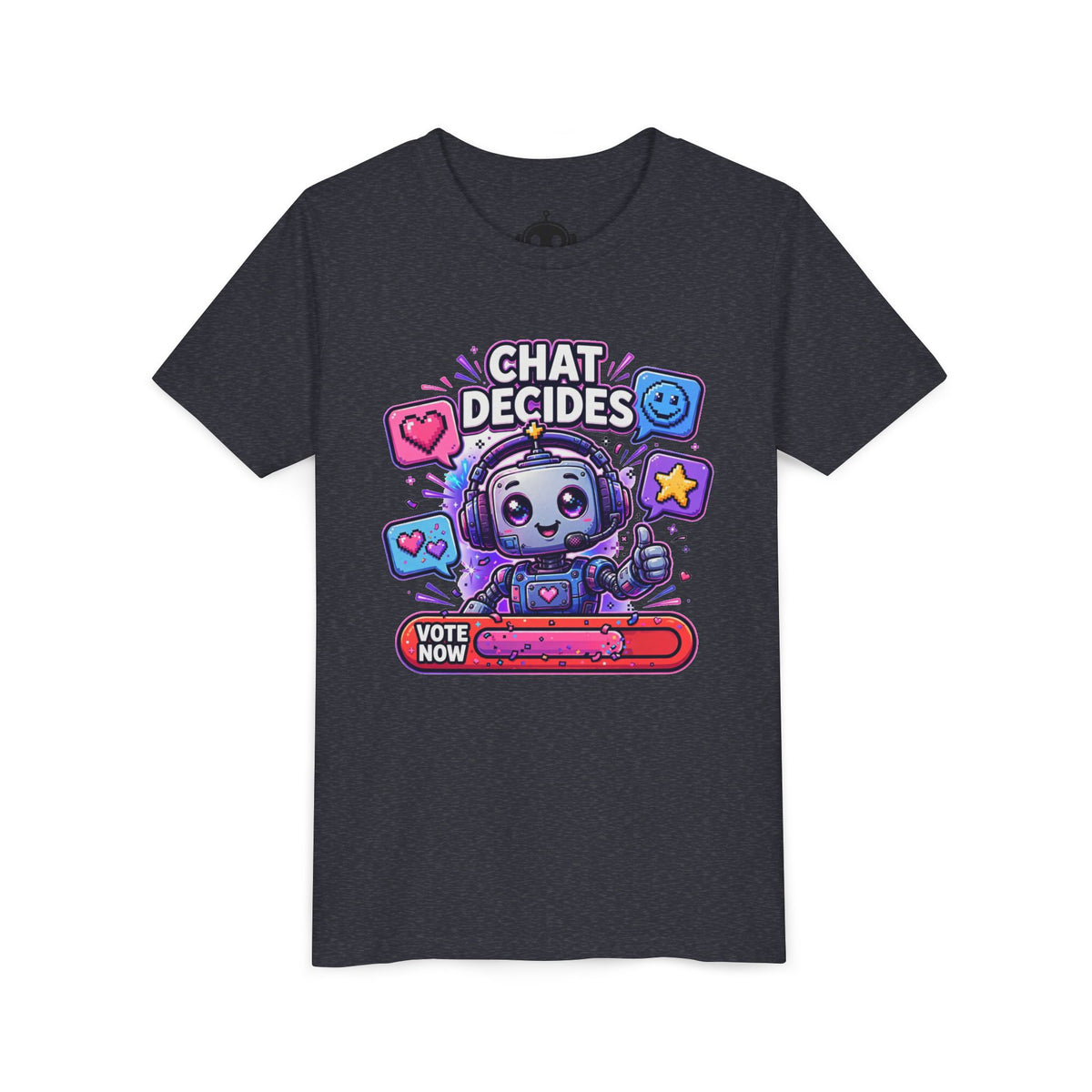 Youth “Chat Decides” AI Gamer Voting Short Sleeve Tee