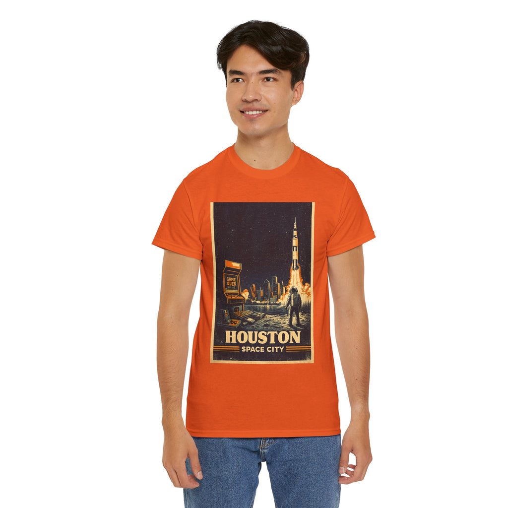 Houston Space City Rocket Launch Vintage T-Shirt