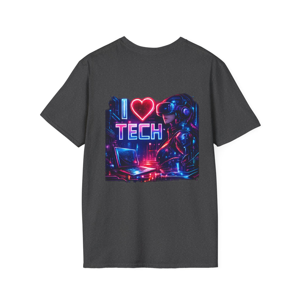 I Heart Tech T-Shirt — Retro Cyberpunk Techie Tee