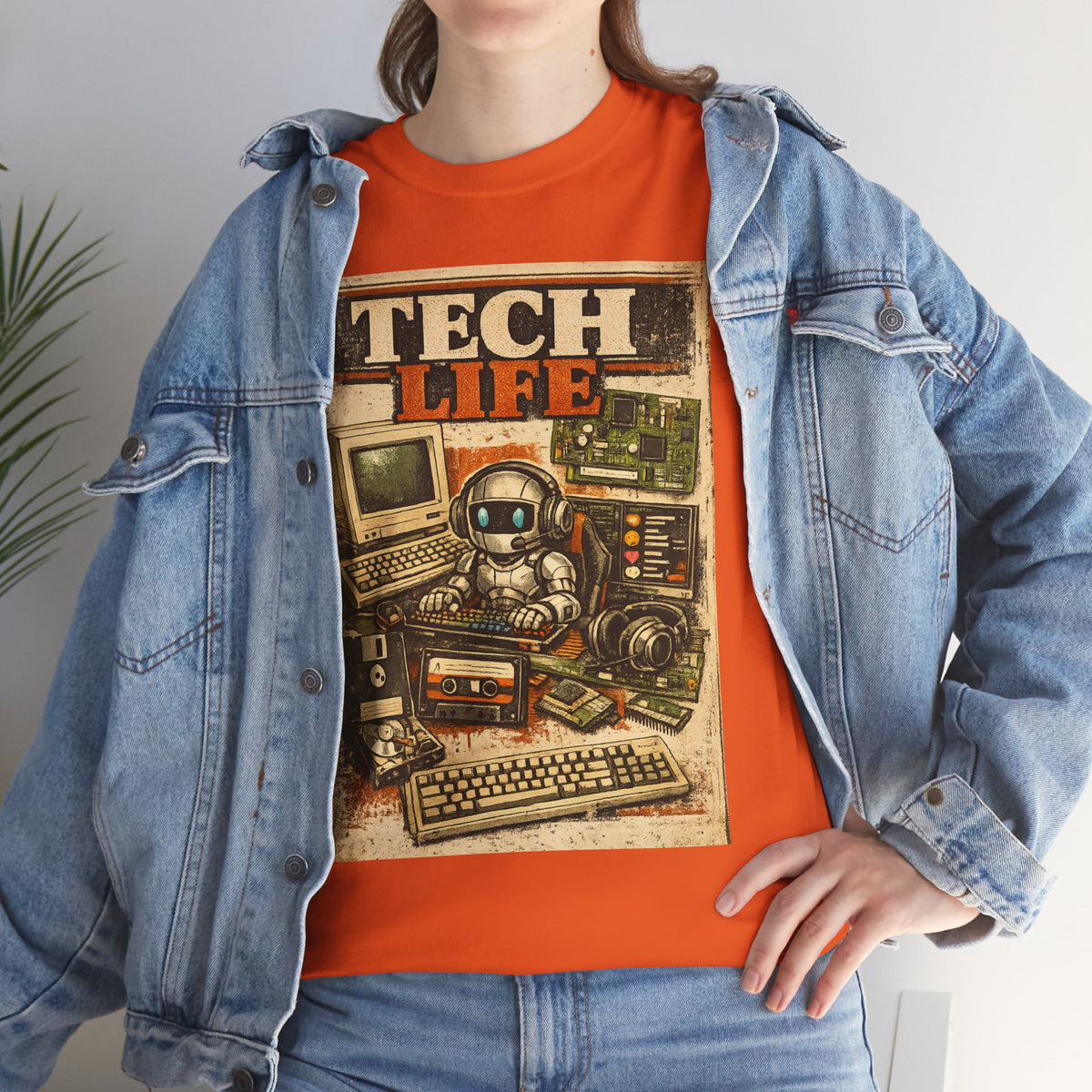 Tech Life T-Shirt — Retro Computer & Gadget Graphic Tee for Geeks