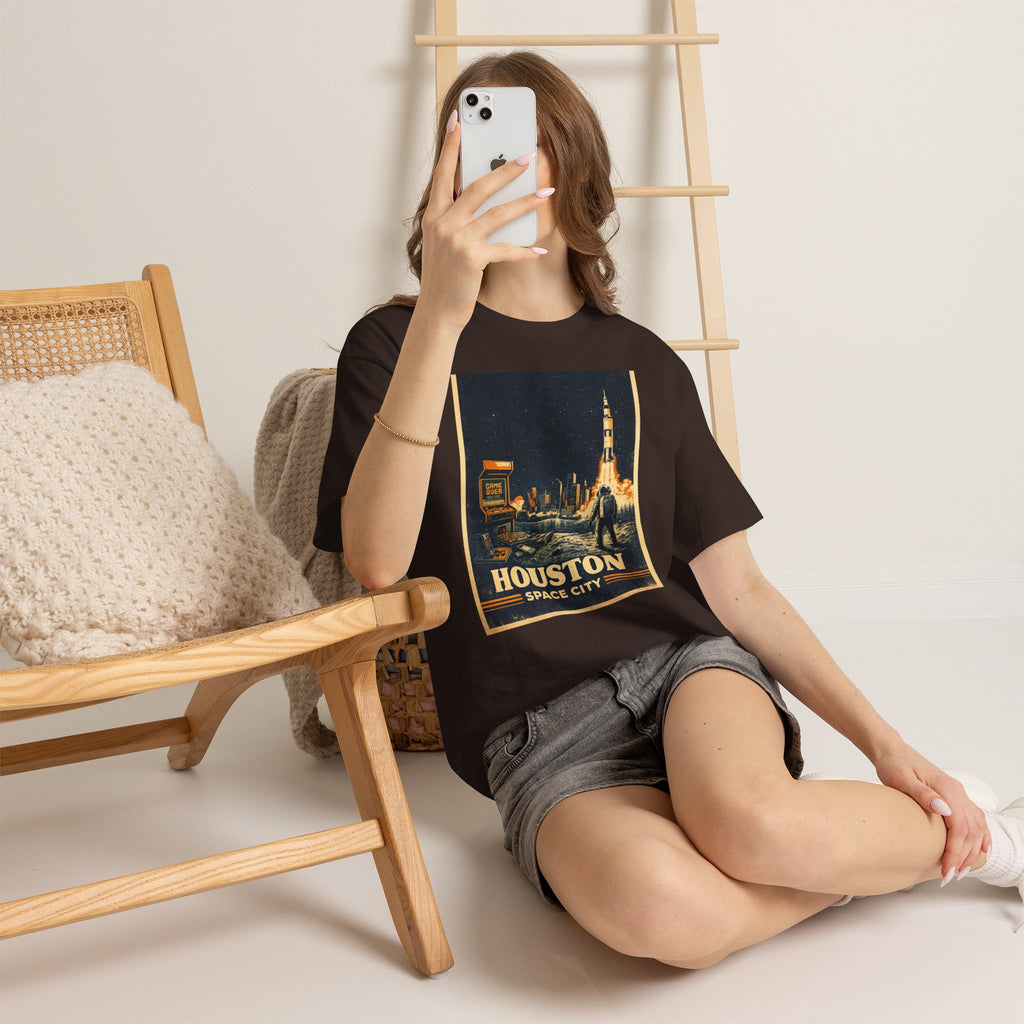 Houston Space City Rocket Launch Vintage T-Shirt