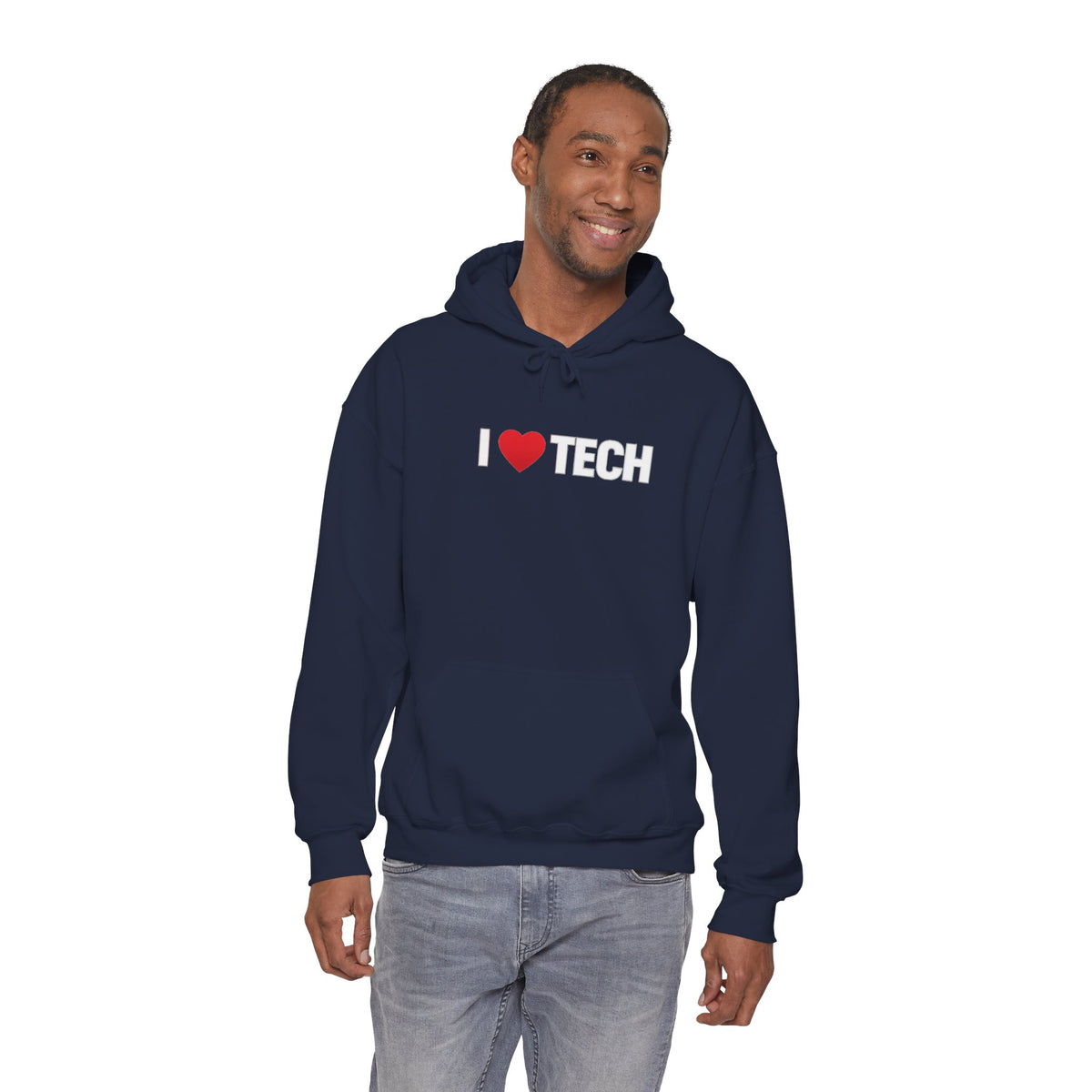 I  Tech Hoodie — "I Love Tech" Graphic Pullover for Tech Lovers