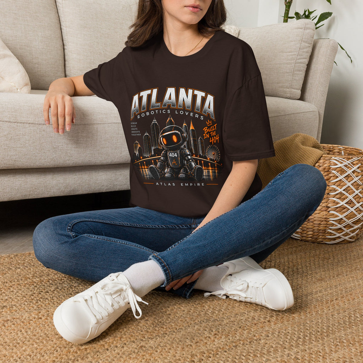 Atlanta Robotics Lovers T-Shirt — Retro City Skyline Tee