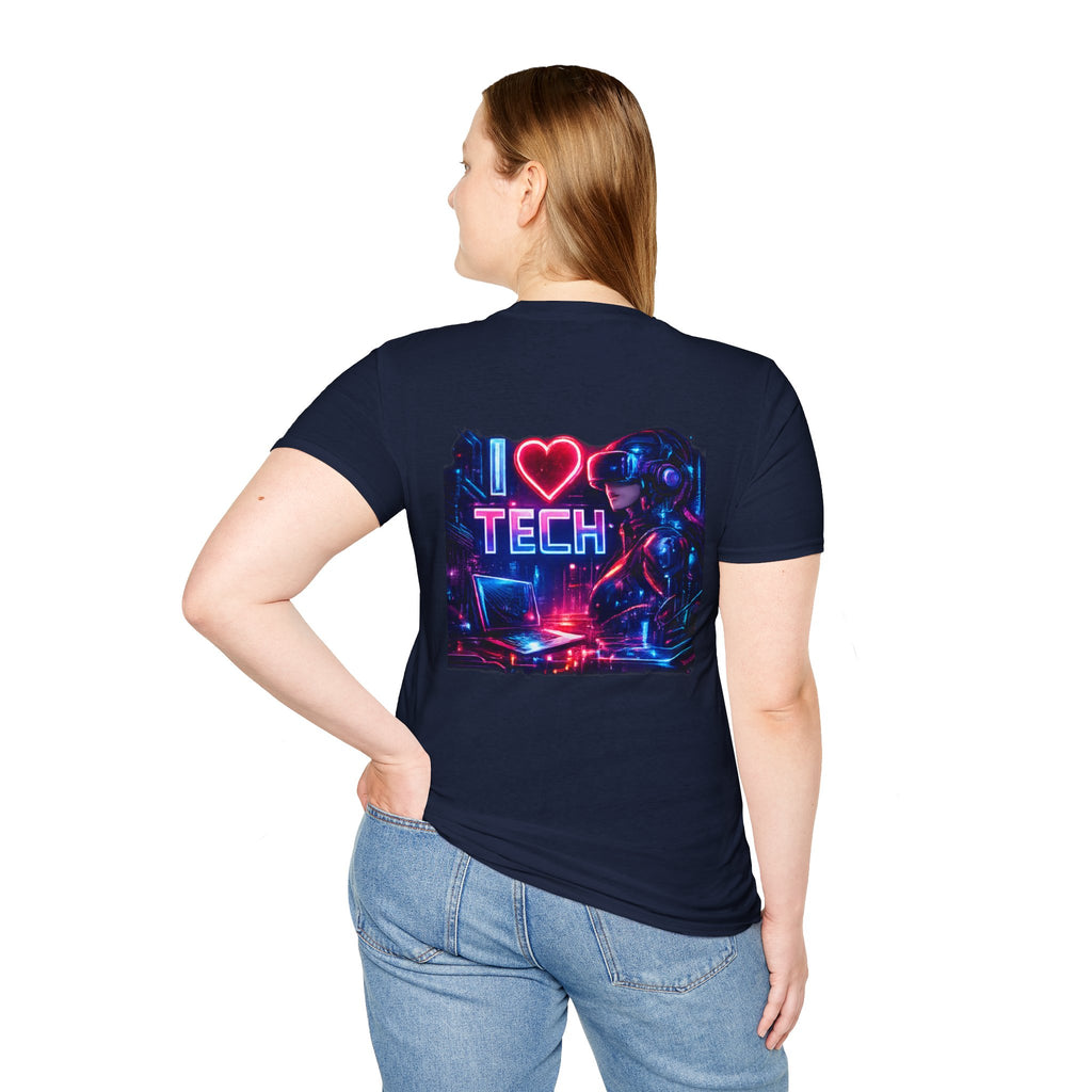 I Heart Tech T-Shirt — Retro Cyberpunk Techie Tee