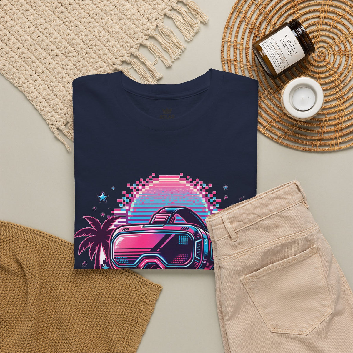 Retro-Future Graphic Tee — Neon Car Vaporwave T-Shirt