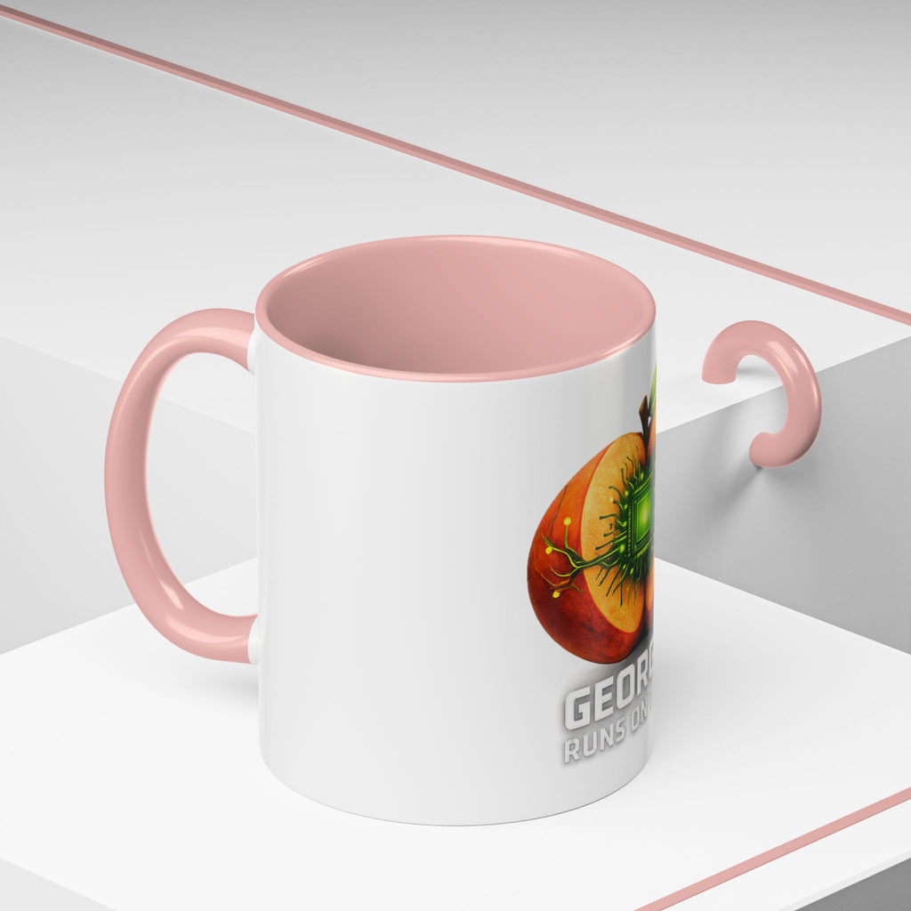 Accent Mug — "Georgia Runs on Tech" Peach Tech Coffee Mug (11/15oz)