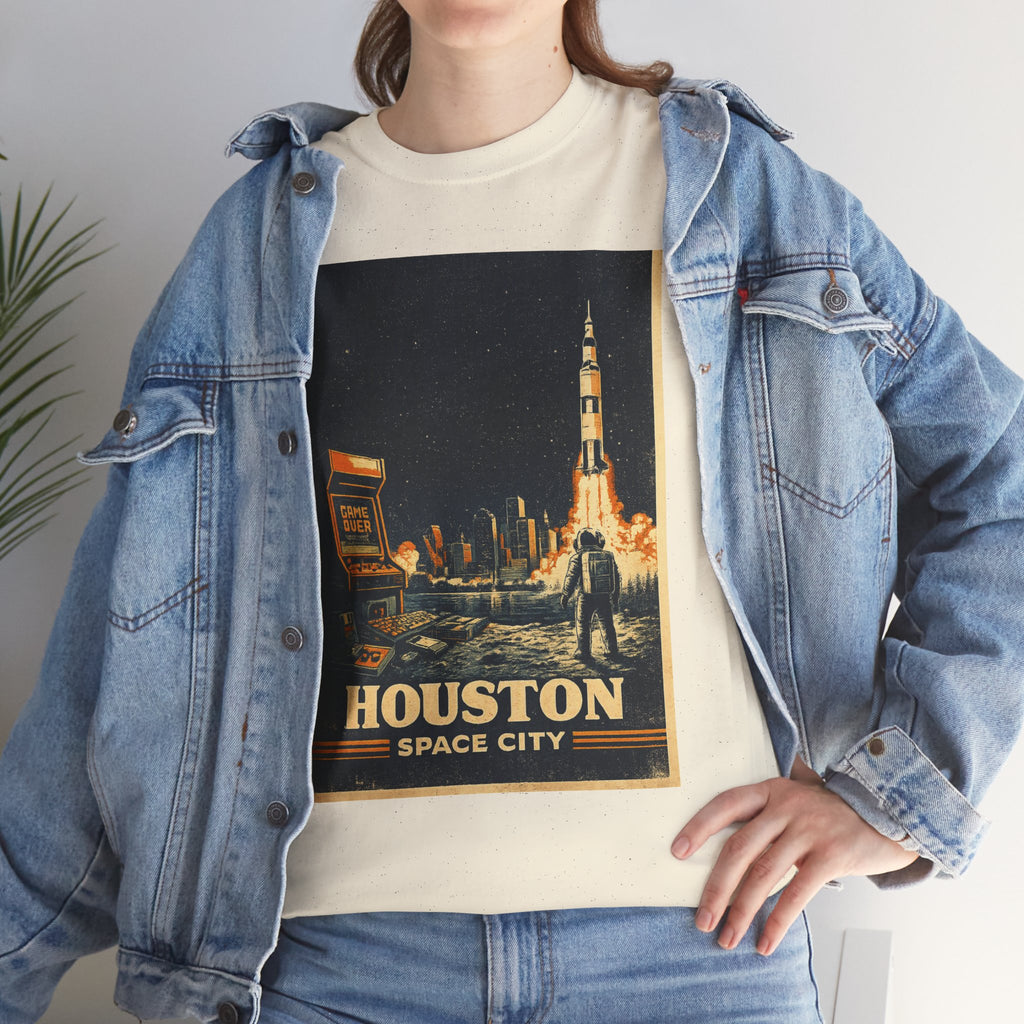 Houston Space City Rocket Launch Vintage T-Shirt