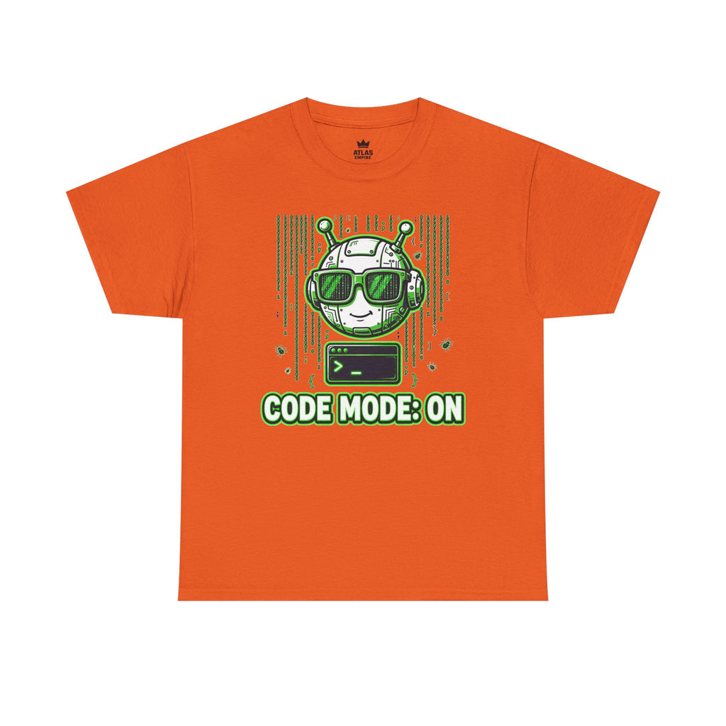 Code Mode On T-Shirt — Funny Programmer Alien Graphic Tee for Developers