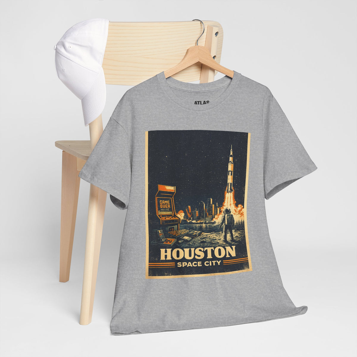 Houston Space City Rocket Launch Vintage T-Shirt