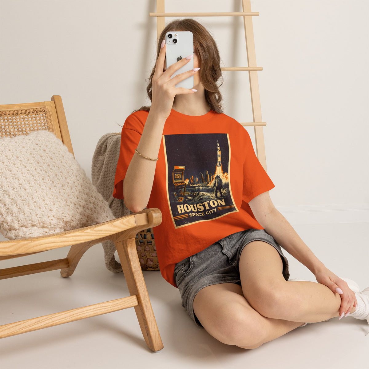 Houston Space City Rocket Launch Vintage T-Shirt