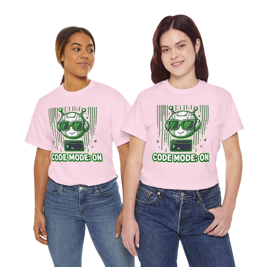 Code Mode On T-Shirt — Funny Programmer Alien Graphic Tee for Developers