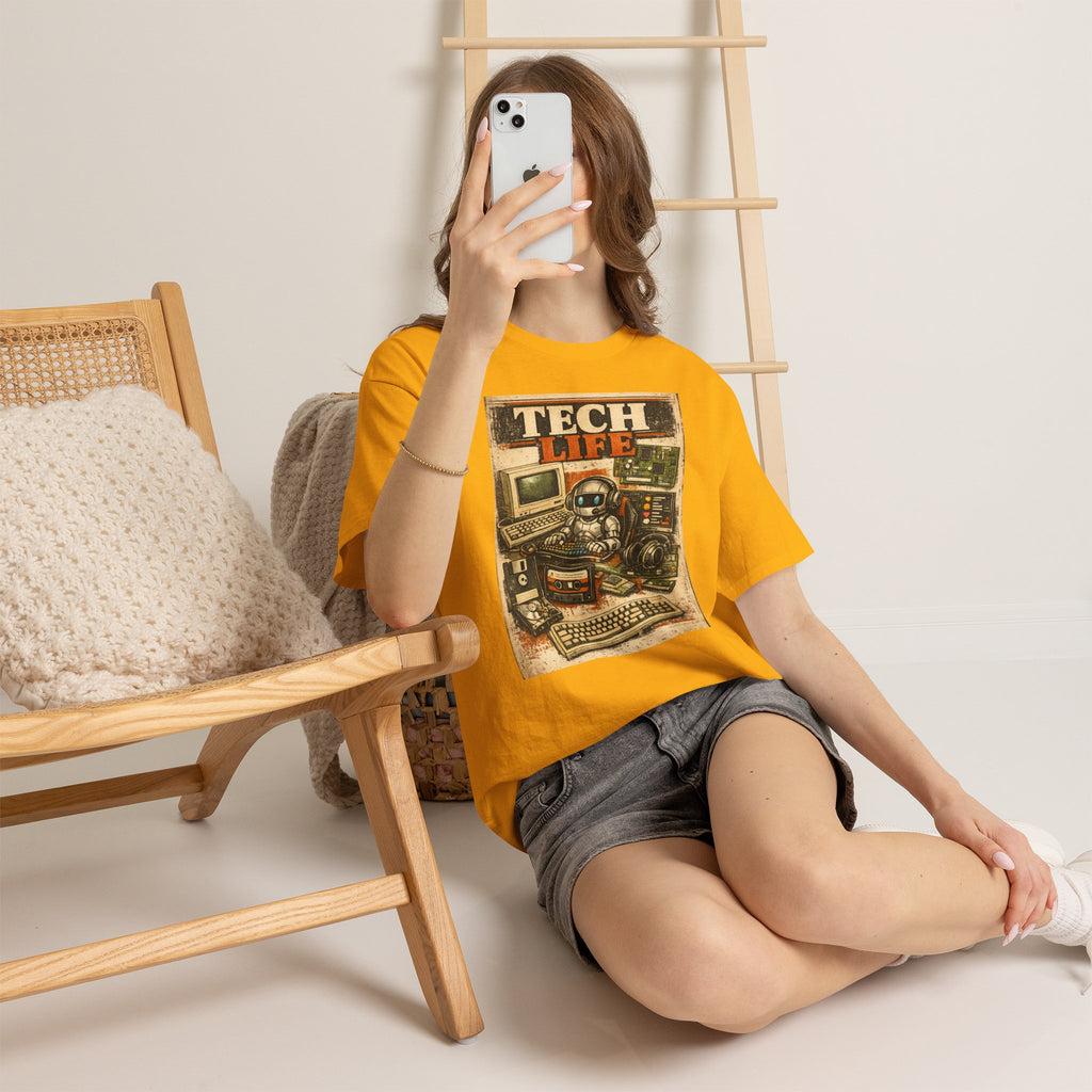 Tech Life T-Shirt — Retro Computer & Gadget Graphic Tee for Geeks