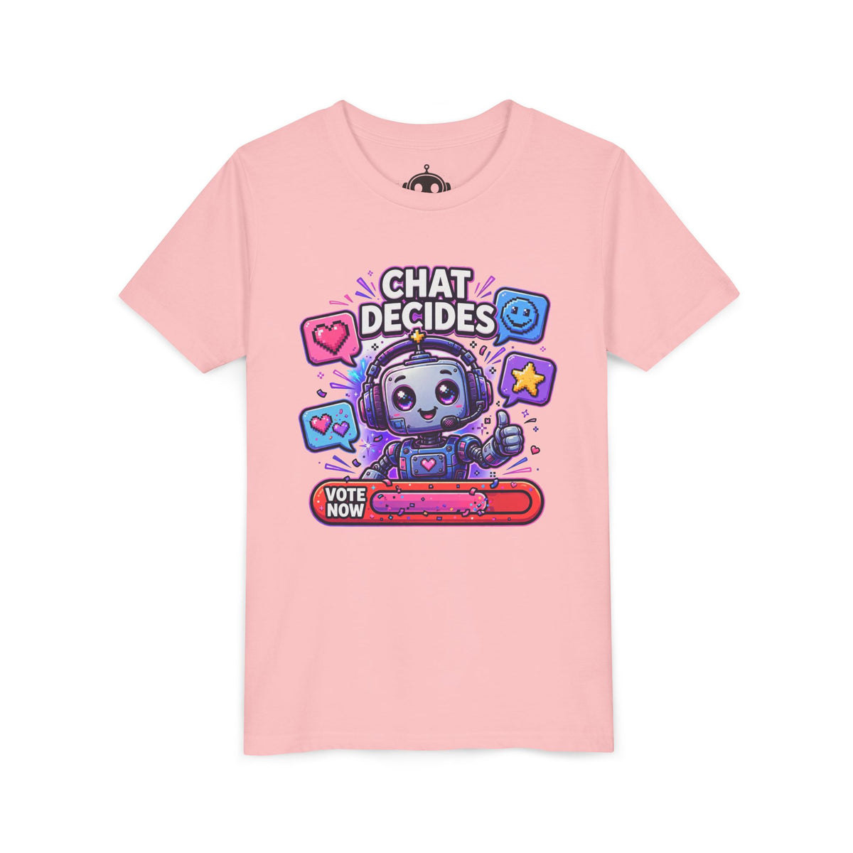 Youth “Chat Decides” AI Gamer Voting Short Sleeve Tee