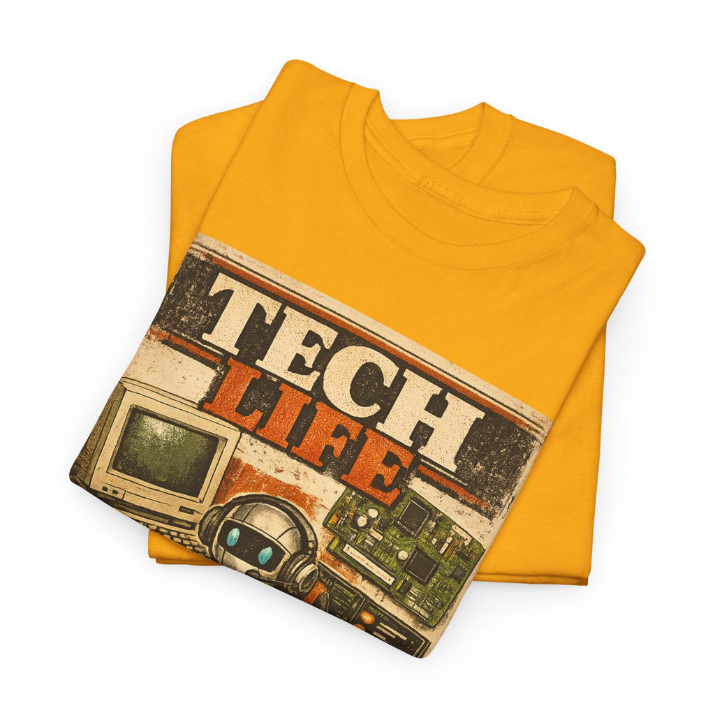 Tech Life T-Shirt — Retro Computer & Gadget Graphic Tee for Geeks