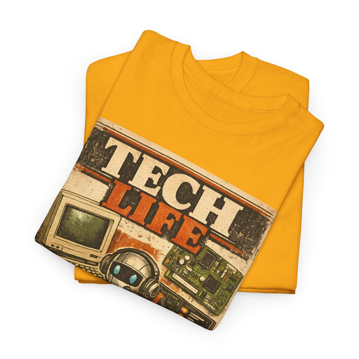 Tech Life T-Shirt — Retro Computer & Gadget Graphic Tee for Geeks