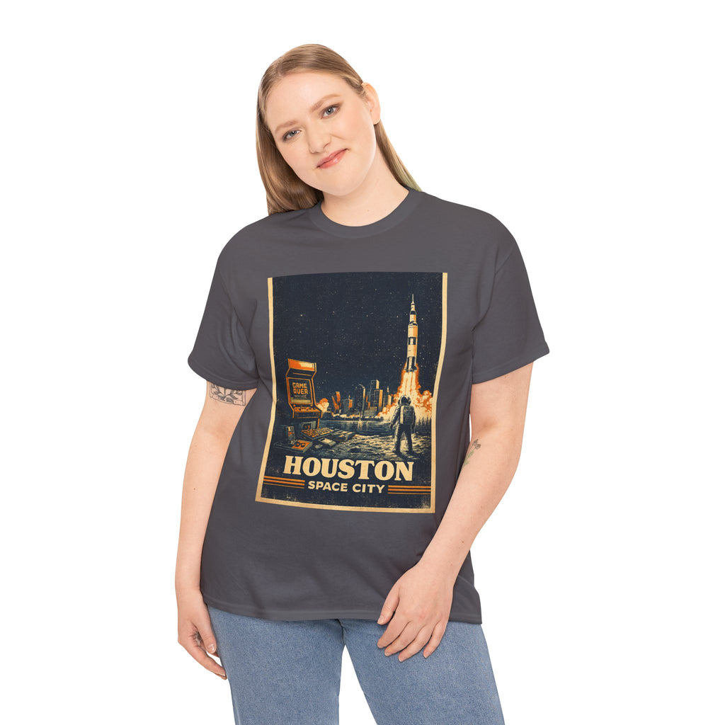Houston Space City Rocket Launch Vintage T-Shirt